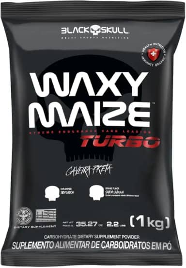 Refil Waxy Maize Turbo sem Sabor 1Kg, Black Skull