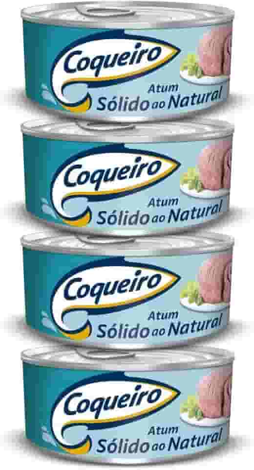 Kit 4 Atum Coqueiro Sólido ao Natural 170g