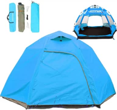 Joyfox Tenda hexagonal extragrande, iglu de acampamento, tenda automática para 5 a 8 pessoas, 280 x 280 x 155 cm