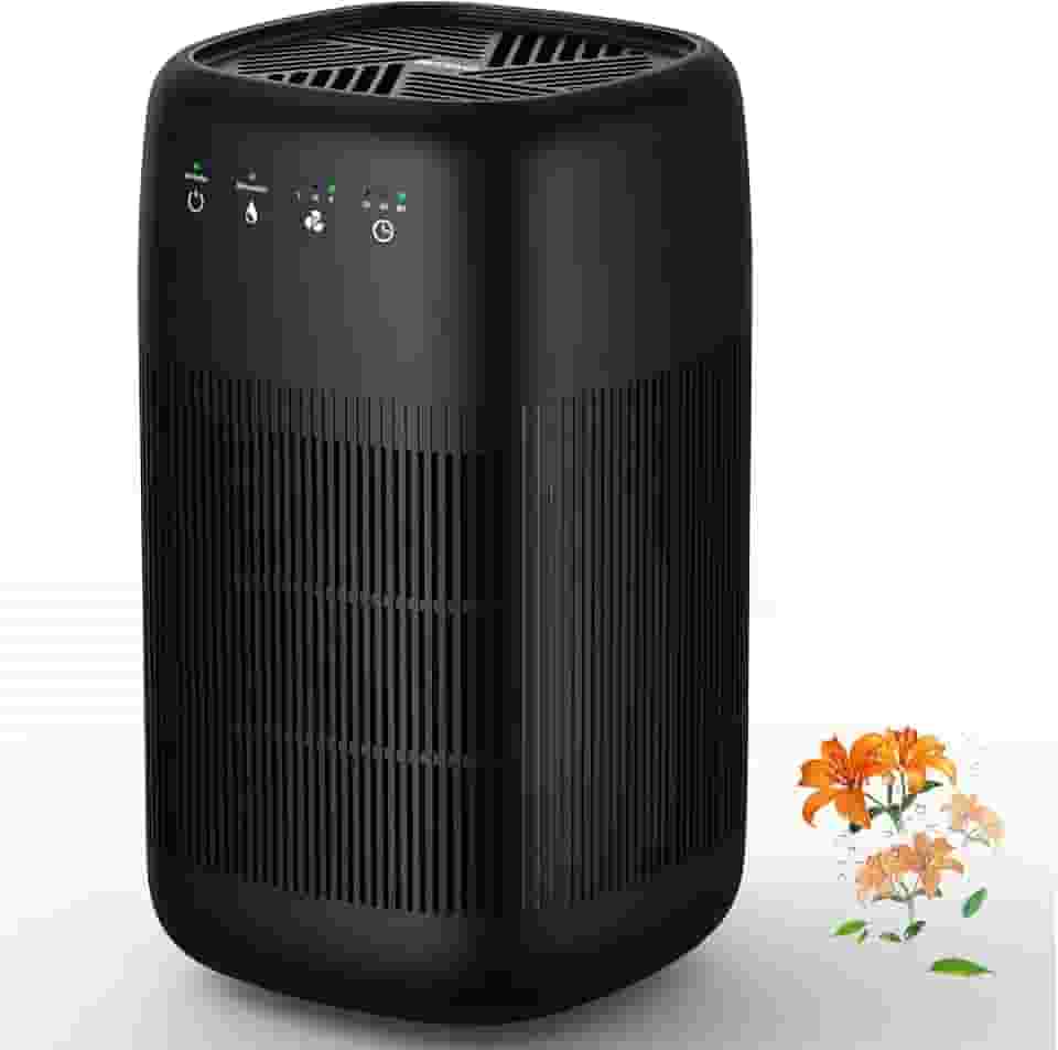 Afloia Purificador De Ar E Desumidificador Em 1, Purificador De Ar Com Filtro Eficiente, Pequeno Desumidificador Combinado Com Purificador De Ar, Remove Odores De Animais De Estimação, Poeira E Fuma