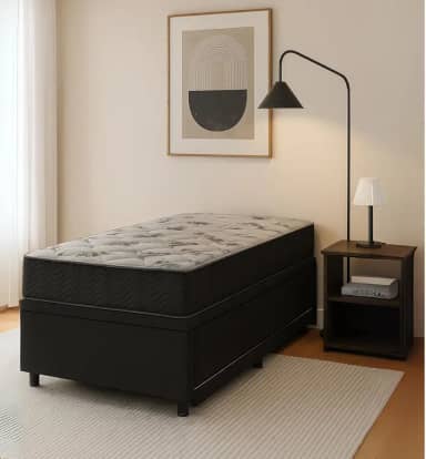 Cama Solteiro Cama Auxiliar Box Baú Com Pistão à Gás Reforçada Monte Carlo