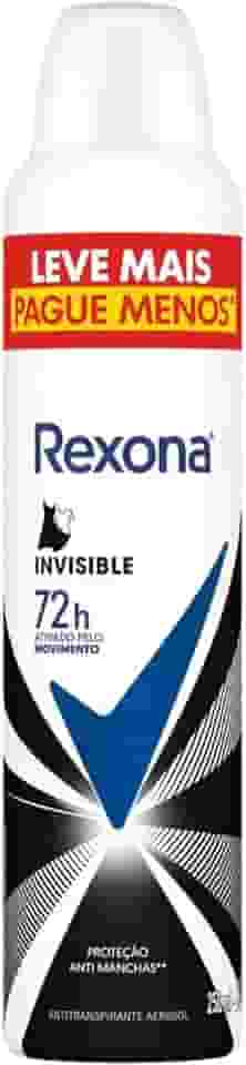 Antitranspirante Aerossol Invisible Rexona 250Ml Leve Mais Pague Menos, Rexona (A embalagem pode variar)