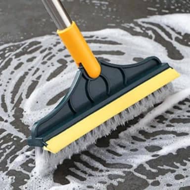 Escova de Limpeza Esfregão 2 em 1 Vassoura Rodo Gap Esfregão 180º Limpeza Cozinha Banheiro Mop Limpador Multiuso Linha Premium M5 Armarinhos