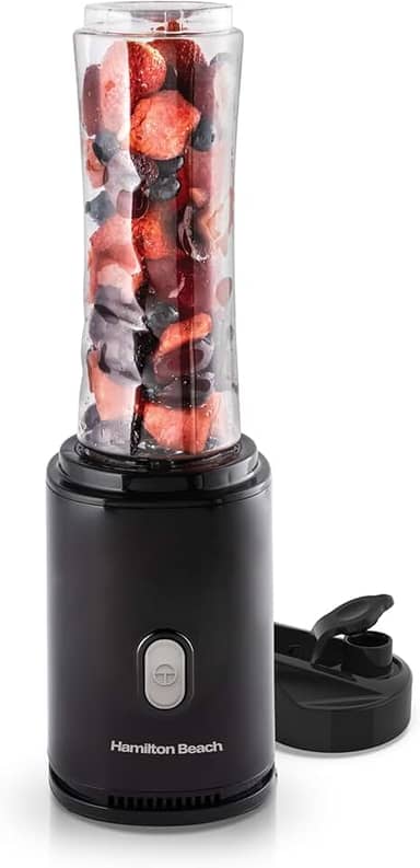 Liquidificador Individual, Preto, Dois Copos, Personal Blender 110v, Hamilton Beach