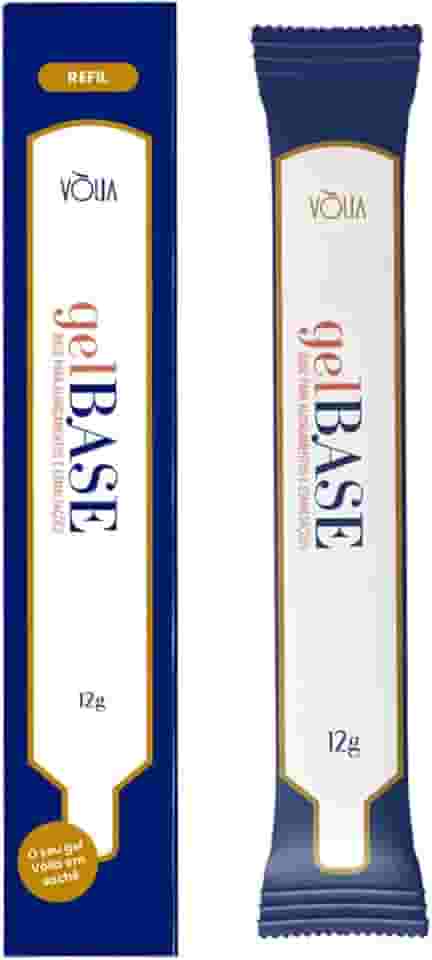 Sachê Refil Gel Base Unhas Alongamento LED UV 12g, Vòlia