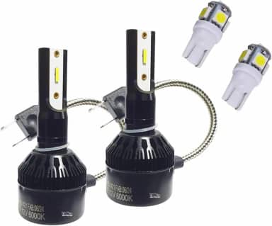 Kit Lâmpada Super Led H7 + T10 Led 6000K - Farol Alto Baixo Auxiliares