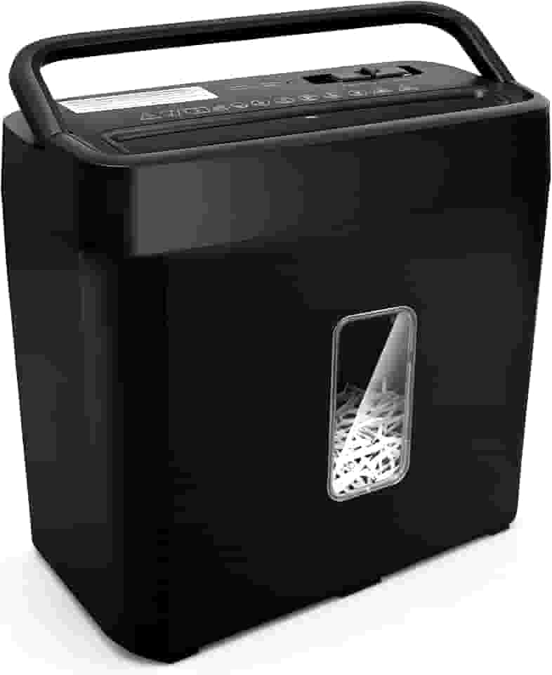 Fragmentadora de Papel 5 Folhas Corte Cruzado 4x30mm -Caxia de 8L Elétrica 110v/220v Triturador de Papel Compacto para Escritório em Casa - Segurança e Eficiência (220V)
