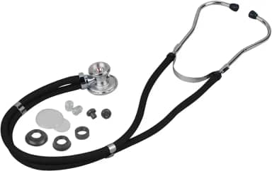 Estetoscópio Rappaport – Alta Precisão de Ausculta, Tubo duplo, Cor Preto