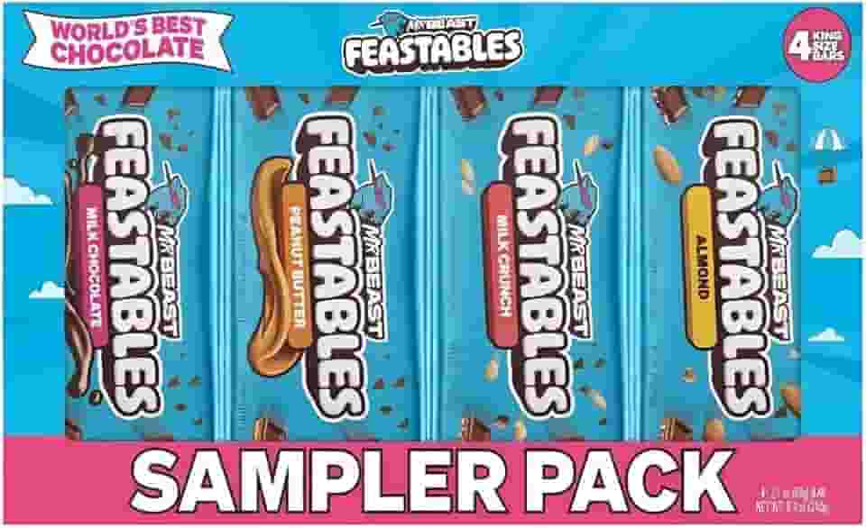 Chocolate Mr Beast Feastables Sampler Pack