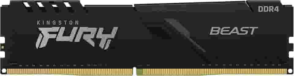 KF432C16BB/16 - Memória de 16GB DIMM DDR4 3200Mhz FURY Beast 1,35V 1Rx8 288 pinos para desktop/gamers, Preto