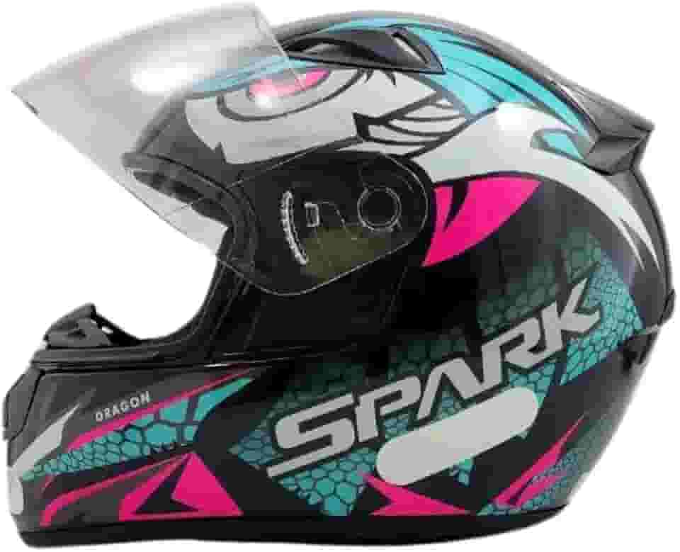 Capacete EBF Spark Dragon - Preto e Tiffany - 56