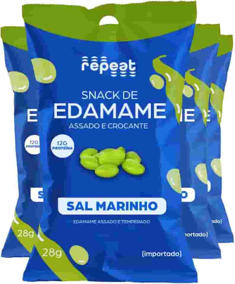 Kit 4 Packs Snack De Edamame Sal Marinho Repeat 28G