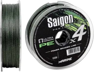 Linha Multifilamento Saigon X4 Verde 25Lbs 0,20mm 100m Marine Sports