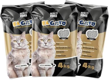 Areia Higiênica para Gatos EL Gato Linha Primium Anti Odor 100% Natural (Natural - 12kg)