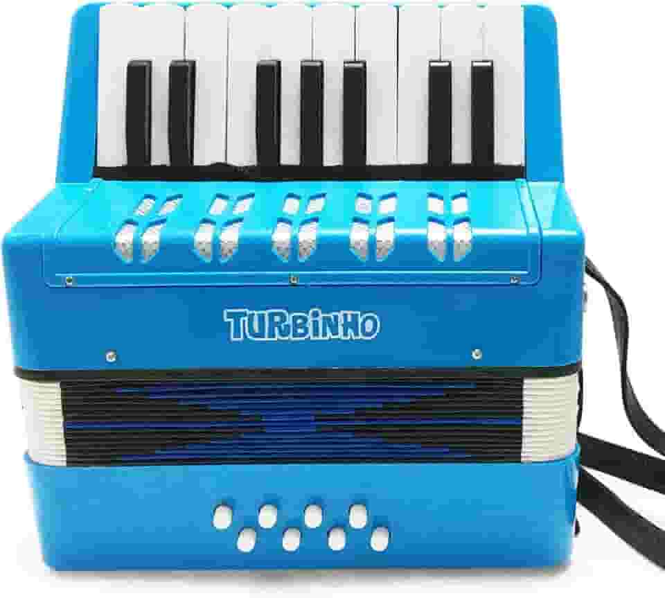 ACORDEON TURBINHO 8 BAIXOS, Mahalo, 104-LB - AZUL CLARO