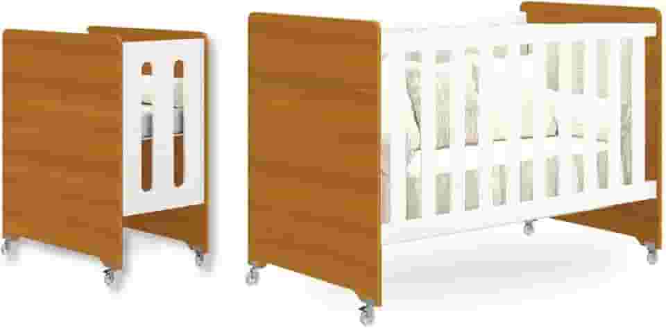 Berço 4 em 1 Estilo Clássico Evolution Branco Fosco com Savana