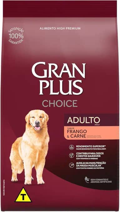 GranPlus Affinity - Choice Cães Adultos Frango Carne, Ração Guabi, 15kg