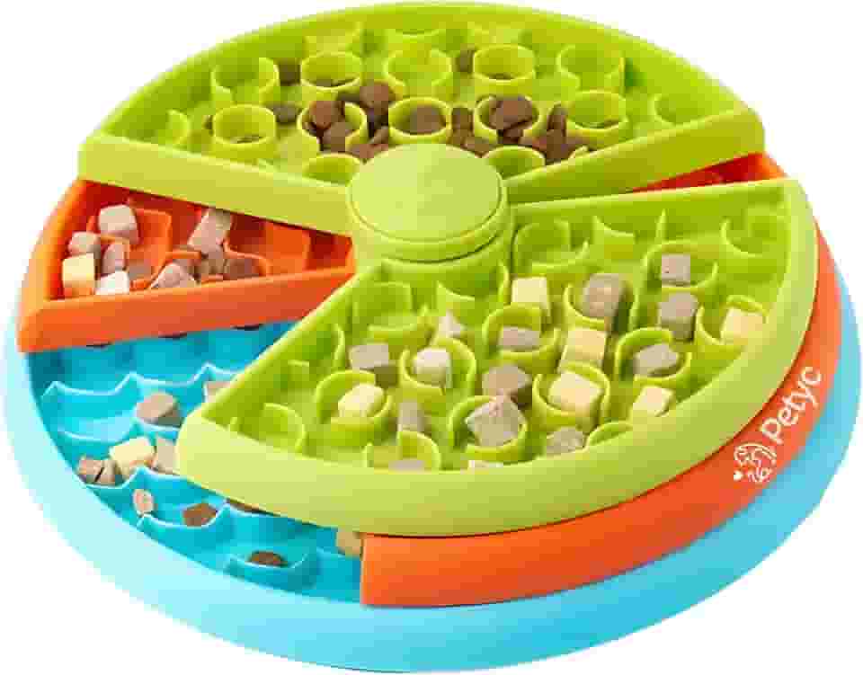 Comedouro Lento Labirinto 3 Níveis PETYC Alimentação Controlada para Pets 27x15 cm Design Inovador