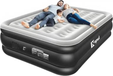 Colchão de Ar Queen Size Premium, Inflável Portátil com Bomba de Lítio Embutida, Cama de Ar para Camping e Casa (Casal)