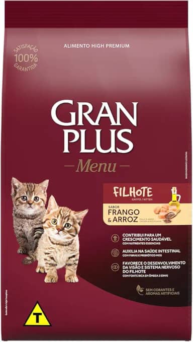 Granplus Ração Para Gatos Filhotes Gran Plus Frango E Arroz 3Kg