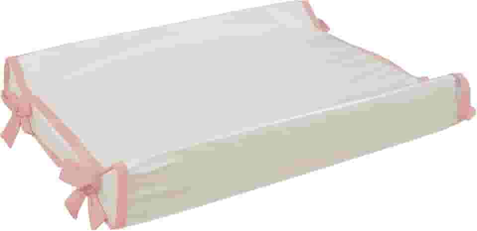 Trocador Americano Bebe Comoda Fralda Com Abas Impermeavel Anatomico Com Capa Plástica Algodão Macio Palha com Rose (60cm x 40cm)