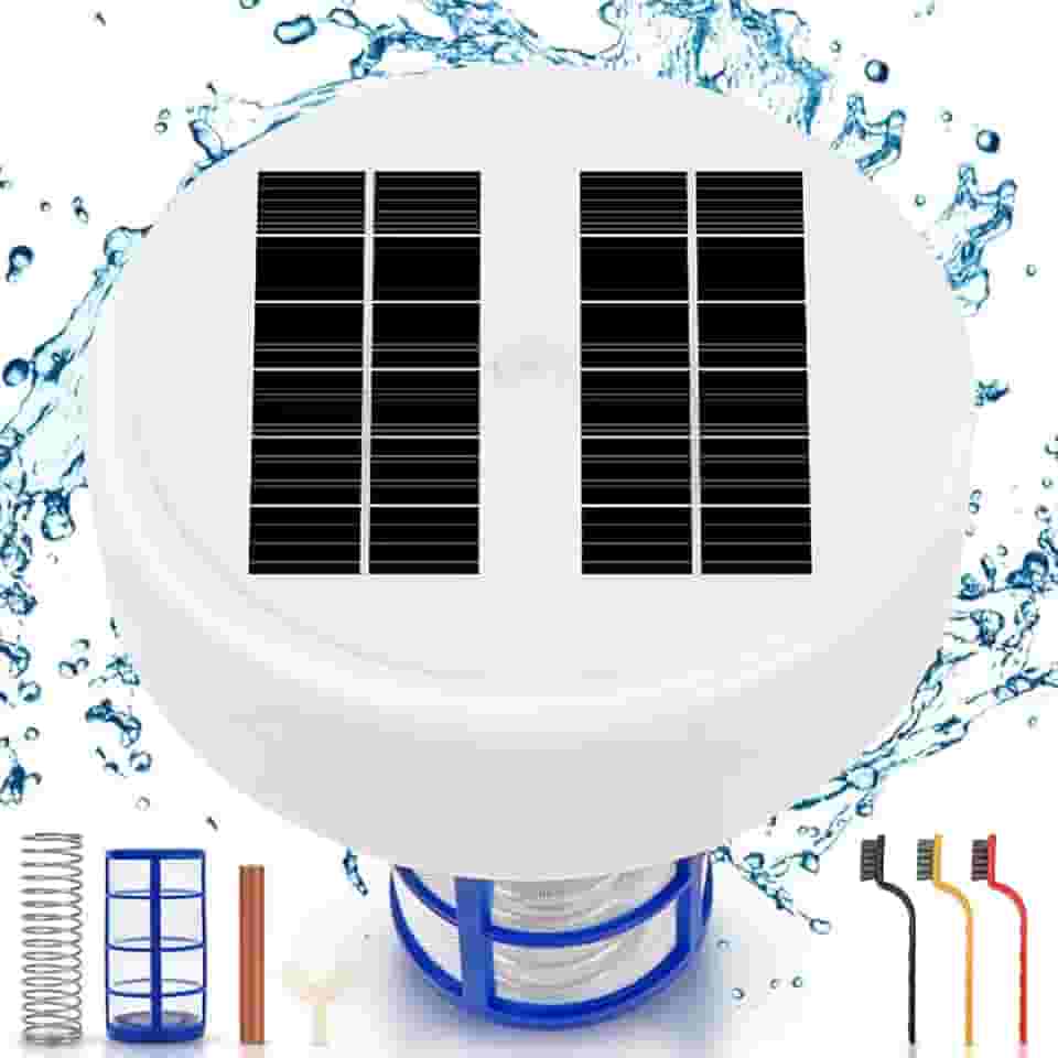 Pearpot Ionizador Solar para Piscina, Purificador de Piscina com Energia Solar, Mata Bactérias e Previne Crescimento de Algas