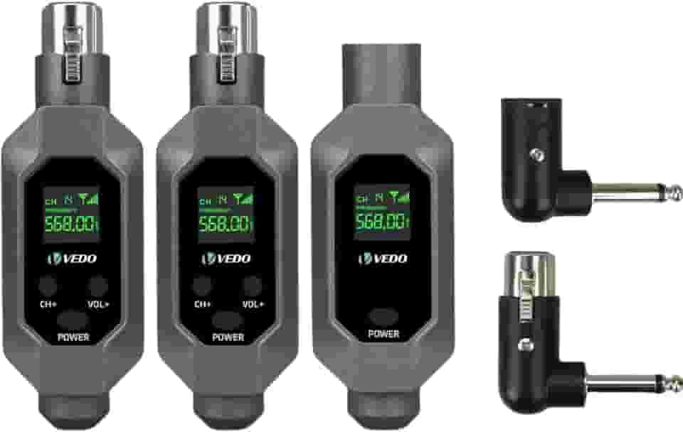 Conversor de microfone sem fio Transmissor e receptor XLR Sistema sem fio para microfone dinâmico para microfone com fio(Transmissor X1 Receptor X2)Envio de São Paulo, Brasil Instrumentos musicais