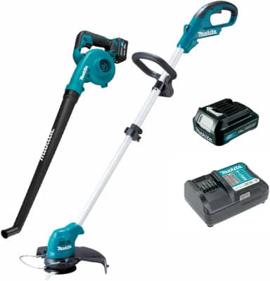 Soprador de Folhas Makita UB101 + Aparador de Grama UR100 + Bateria 12v 1,5Ah BL1016 + Carregador