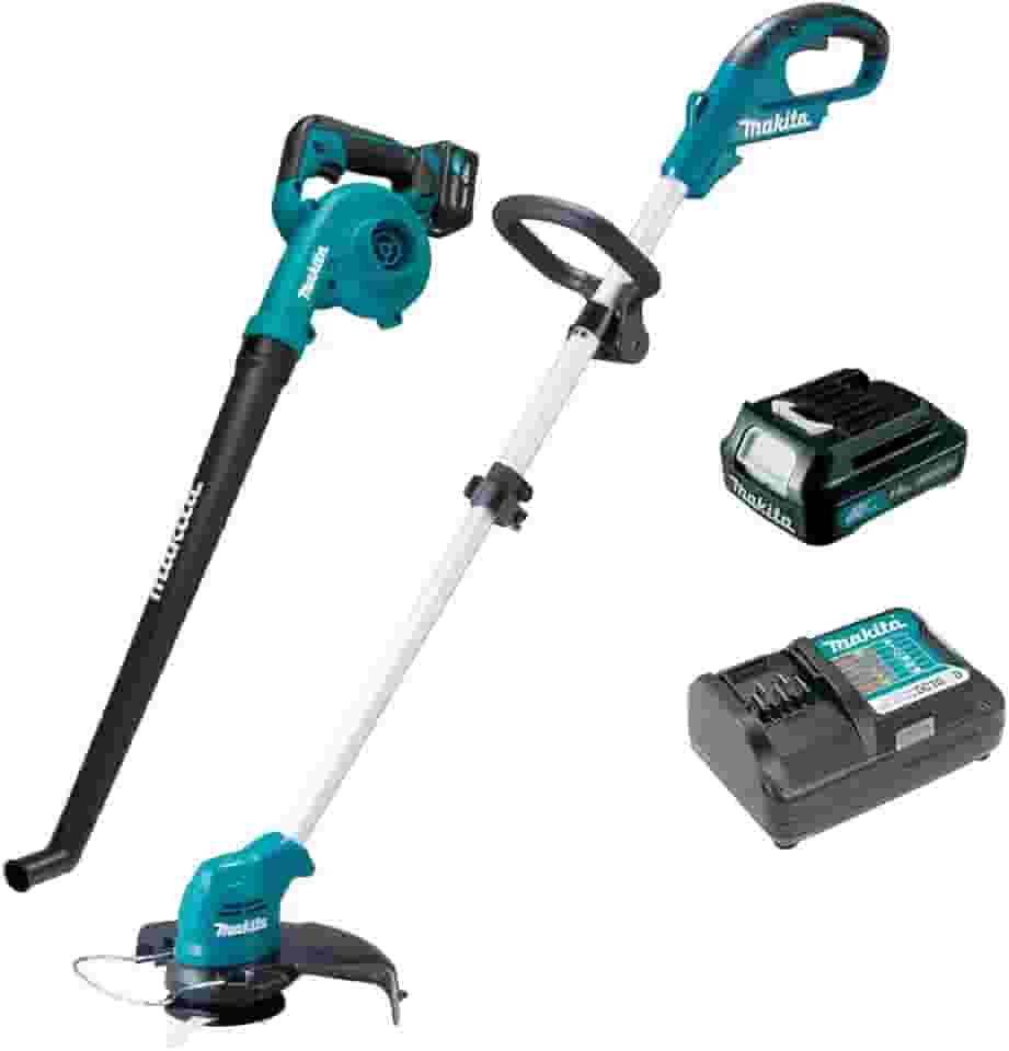 Soprador de Folhas Makita UB101 + Aparador de Grama UR100 + Bateria 12v 1,5Ah BL1016 + Carregador