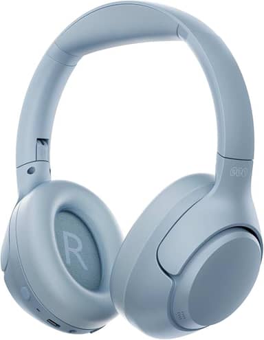 Fone de Ouvido Bluetooth QCY H3 ANC, Cancelamento de Ruído Ativo Headphone Bluetooth 5.4 Headset com Microfone, Certificação Hi-Res Audio, Conexão Multipontos, 70 horas reprodução (Azul Acinzentado)