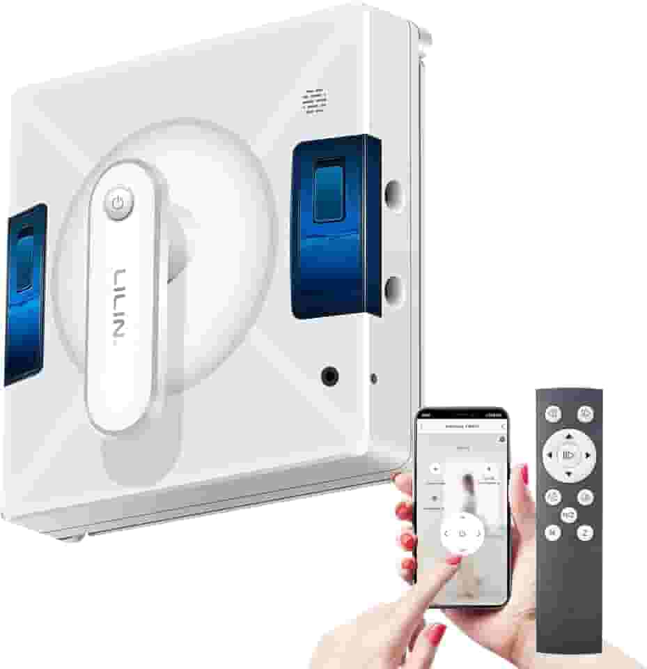 Robô de Limpeza de Janelas LILIN YW509 com spray de água em 4 direções,Planejamento Inteligente de Rotas com IA, Tecnologia de Detecção de Bordas, sistema de segurança múltiplo, Controle Remoto