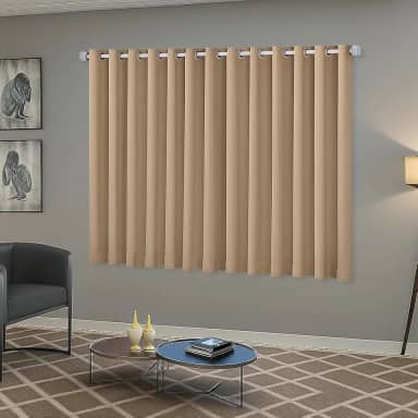 Cortina Blackout/Blecaute Sala e Janela em Tecido 2,20m x 1,30m Ilhós Cromado Solaris - Avela
