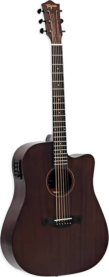 VIOLÃO FOLK CUTAWAY EQ AÇO T/SAPELE B/S SAPELE KANSAS GRAN RESERVA DKMOP TAGIMA