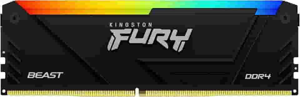 Memória Desktop Gamer Kingston Fury Beast - RGB, 16GB, DDR4, 3200MHz
