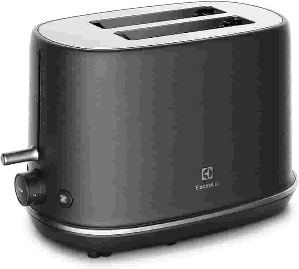 Torradeira tostador Electrolux 7 niveis de tostagem desligamento automatico suporte removivel paes bandeja coletora migalhas bocal grande TOP70 preto 220v