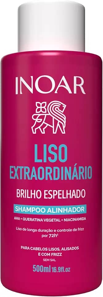 Inoar, Liso Extraordinário Shampoo Antifrizz com Brilho Espelhado 500ml