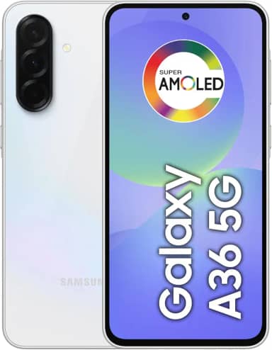 Celular Samsung Galaxy A36 5G 128GB, 6GB RAM, Câmera 50MP, IP67, Super AMOLED 6.7', Recursos AI, Branco