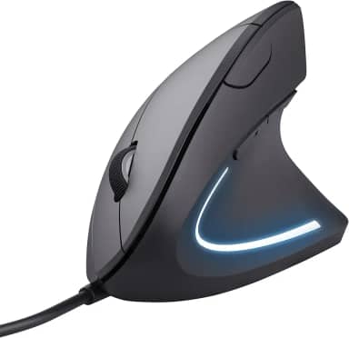 Mouse LED Ergonômico 1600dpi 6 botões - PC e Laptop - Verto Mouse 22885 - Trust