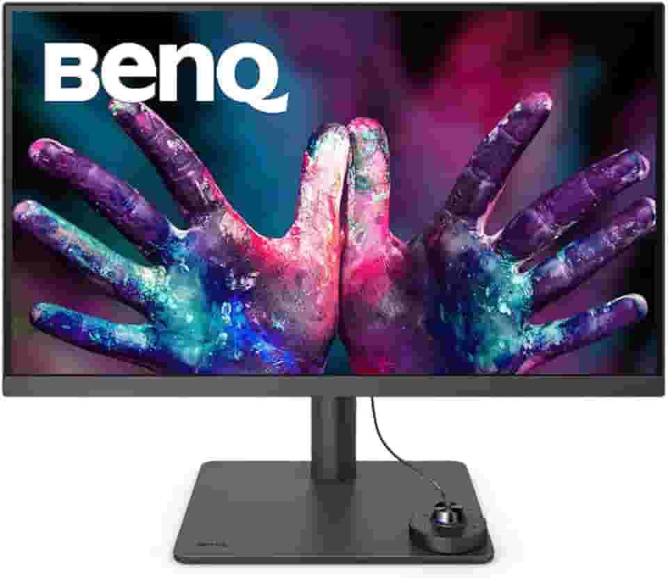 Monitor BenQ PD2705U 4K UHD com 27', Painel IPS, 99% sRGB e Rec. 709, HDR10 e CAD/CAM, tela Anti-Reflexo, Ajuste de Altura e Brightness Intelligence
