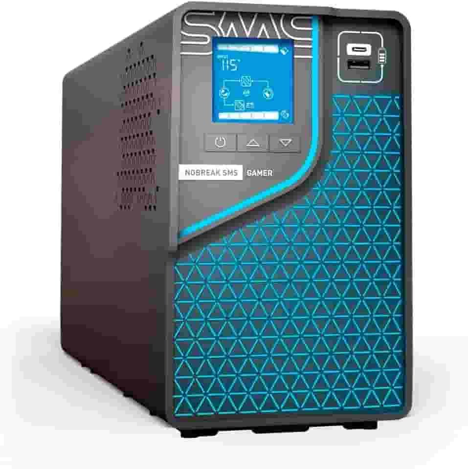 NOBREAK SMS GAMER 2000 VA SENOIDAL - LINE INTERACTIVE - WIFI - ENTRADA E SAÍDA BIVOLT - PN 29601