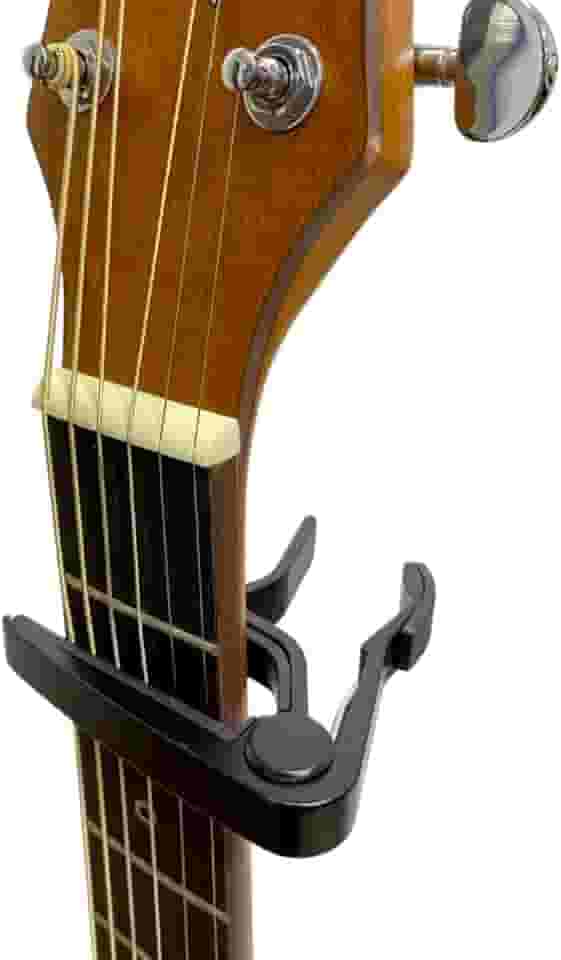 Braçadeira Capotraste Para Violão E Guitarra Preta Dolphin