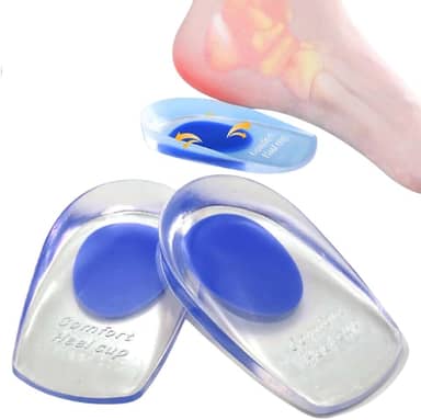 Palmilha Ortopédica Silicone Gel para Alívio de Dores, Fascite Plantar, Esporão de Calcâneo, Conforto no Calcanhar – Macias, Laváveis e Antiderrapantes