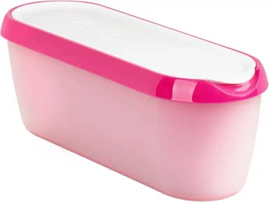 Tovolo Banheira de sorvete Glide-A-Scoop de 1,5 litros, isolada, recipiente hermético reutilizável com base antiderrapante, empilhável em prateleiras de freezer, livre de BPA, torta de framboesa