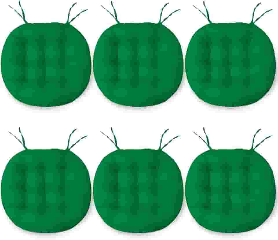 Kit 6 Almofadas Assento Cadeira Futton Futon 40x40cm Redondo Cores Diversas (Verde)