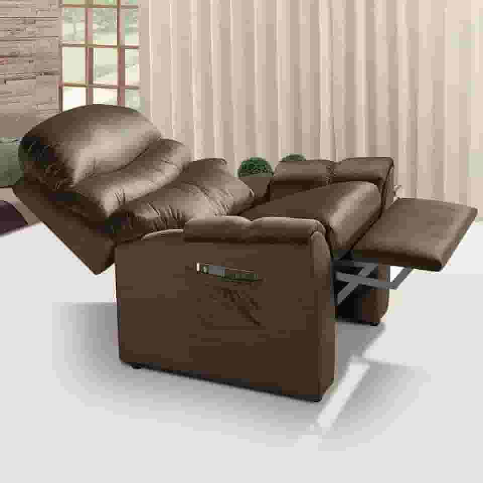 Poltrona do papai Retrátil e Reclinável Sued Diamante Grécia Marrom A108