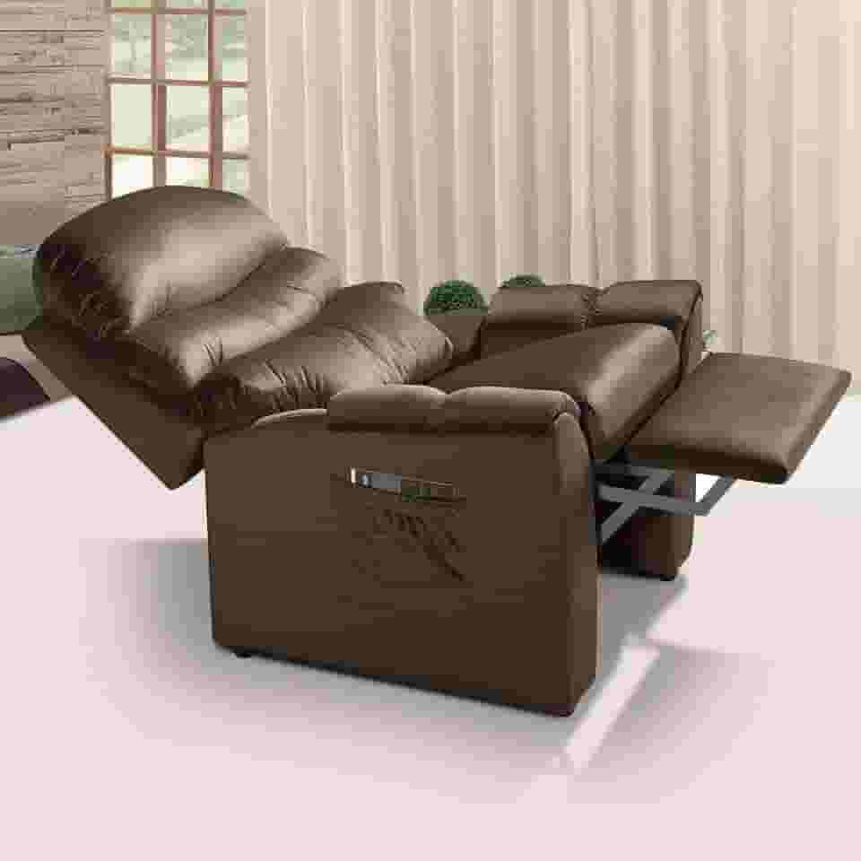 Poltrona do papai Retrátil e Reclinável Sued Diamante Grécia Marrom A108