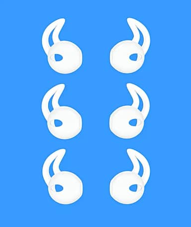 6 peças (W-APL-OEP) Adaptadores de fone de ouvido estabilizadores de substituição lado esquerdo + direito compatível com fones de ouvido Apple iPhone EarPods com controle remoto e microfone – X 8 7 7 7 + SE 6 6S 6+ 5 5s 5c iPod iPad