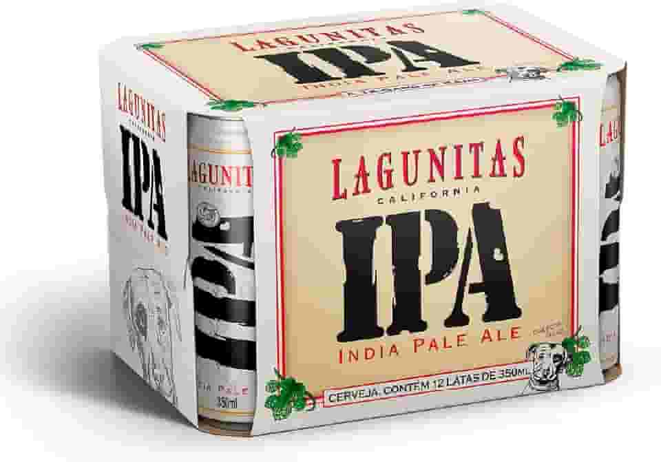 Pack Cerveja Lagunitas IPA Lata 350ML Com 12 Unidades