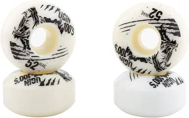 Domary Rodas de Skate de 52 Mm X 30 Mm, PU Resiliente, Design Compacto, Dureza SHR-100A, para Skate Básico, Com Estrada de Asfalto, Mármore, Terrenos de Cimento (Branco)