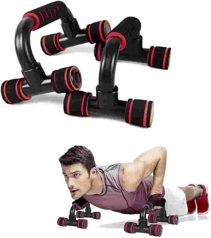 Royal Apoio para Flexão de Braço Suporte para Exercícios Ergonômico Vermelho com Espuma de Proteção
